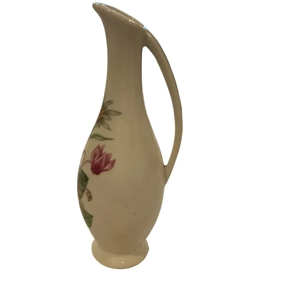 Vase (Inhalt?) Vintage Small Floral Vase with Handle 6-5/8‎ by 2-1/2” No Damage
